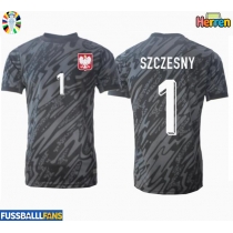 Polen Wojciech Szczesny #1 Torwart Auswärtstrikot EM 2024 Kurzarm